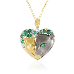 Collana in argento con Smeraldo Zambia (Gems en Vogue)