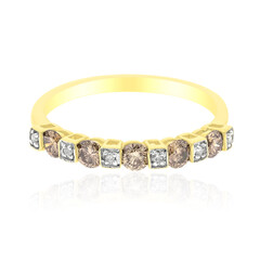 Anello in oro con Diamante Cioccolato SI2