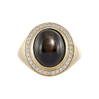 Anello in oro con Zaffiro Stellato Nero