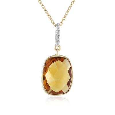 Collana in oro con Citrino Brandy