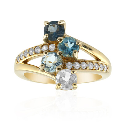 Anello in argento con Topazio Blu Cielo