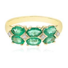 Anello in oro con Smeraldo Zambia AAA