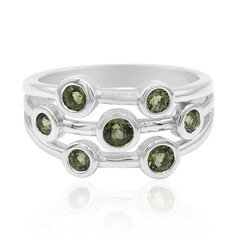 Anello in argento con Moldavite