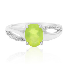 Anello in argento con Opale Verde Brasiliano