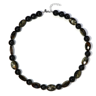 Collana in argento con Mica Dorata