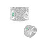 Anello in argento con Smeraldo Colombiano