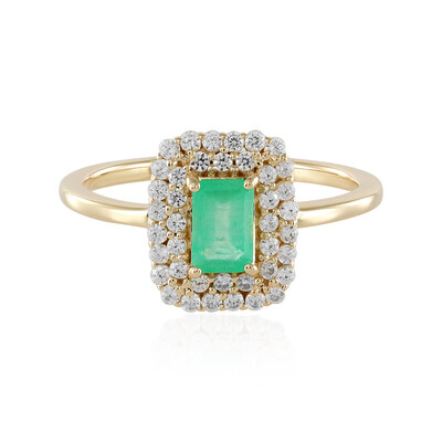 Anello in oro con Smeraldo Colombiano