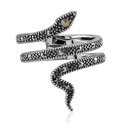 Anello in argento con Marcassite