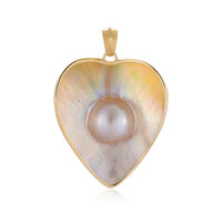 Ciondolo in argento con Perla Mabe (Bali Barong)