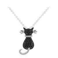 Collana in argento con Spinello Nero