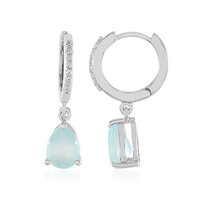 Orecchini in argento con Calcedonio Acqua