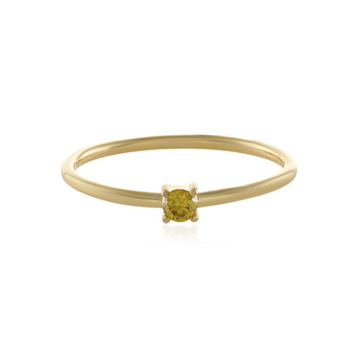Anello in oro con Diamante Giallo I2