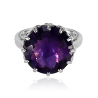 Anello in argento con Ametista Zambiana