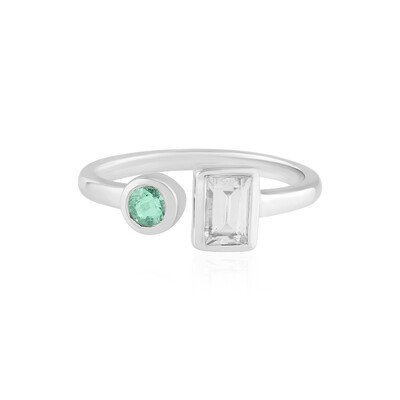 Anello in argento con Smeraldo Colombiano