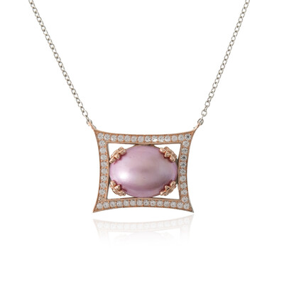 Collana in argento con Perla Mabe (Dallas Prince Designs)