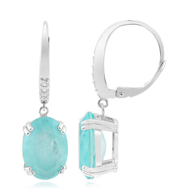 Orecchini in argento con Quarzo blu pastello