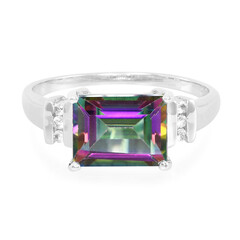 Anello in argento con Topazio Mistico