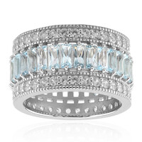 Anello in argento con Topazio Blu Cielo