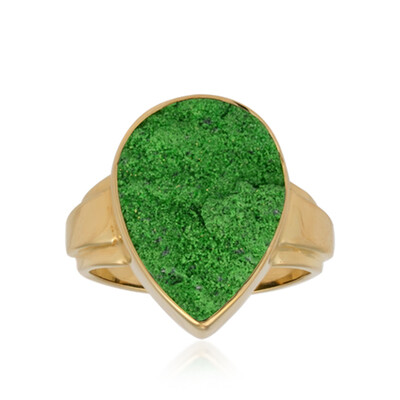 Anello in argento con Uvarovite