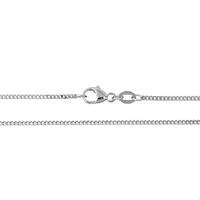 Catena grumetta piatta in oro bianco 18K - 45 cm - 3,72 g