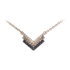 Collana in oro con Diamante Nero
