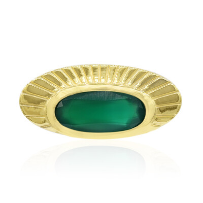 Ciondolo in argento con Calcedonio Verde (MONOSONO COLLECTION)