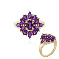 Anello in argento con Ametista Zambiana