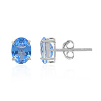 Orecchini in argento con Topazio Blu Indaco