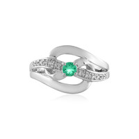 Anello in argento con Smeraldo Colombiano