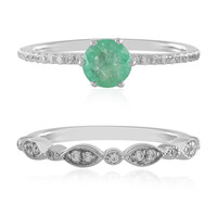 Anello in argento con Smeraldo Russo