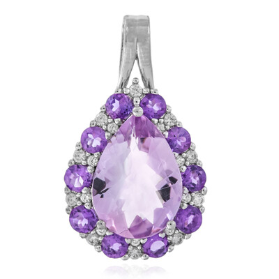 Ciondolo in argento con Ametista Rose de France