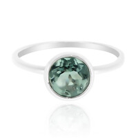 Anello in argento con Fluorite Blu Caraibico