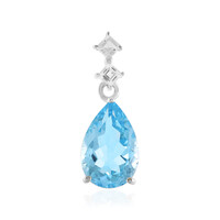 Ciondolo in argento con Topazio Blu Cielo