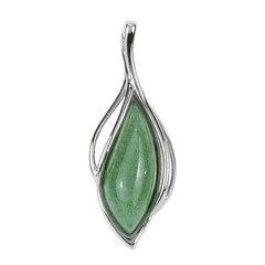 Ciondolo in argento con Quarzo Verde