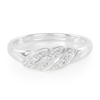 Anello in argento con Topazio Bianco