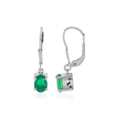 Orecchini in argento con Opale Verde dell'Etiopia