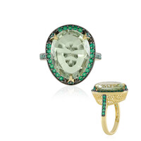 Anello in argento con Ametista Verde