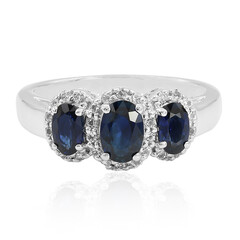 Anello in oro con Zaffiro Blu