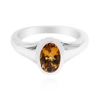 Anello in argento con Scapolite Cognac
