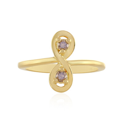 Anello in argento con Diamante Champagne I3