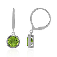 Orecchini in argento con Peridoto della Birmania