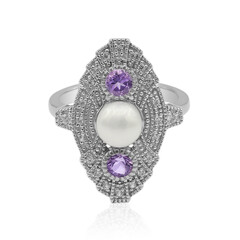 Anello in argento con Perla di Acqua Dolce