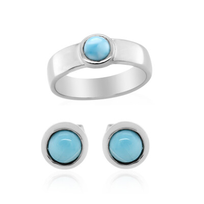 Anello in argento con Larimar