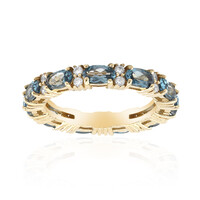 Anello in argento con Topazio Blu Londra