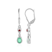 Orecchini in argento con Smeraldo Russo