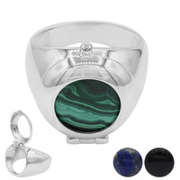 Anello in argento con Onice Nero