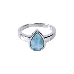 Anello in argento con Larimar