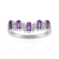 Anello in argento con Ametista Zambiana