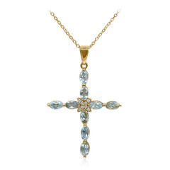 Collana in argento con Topazio Blu Cielo