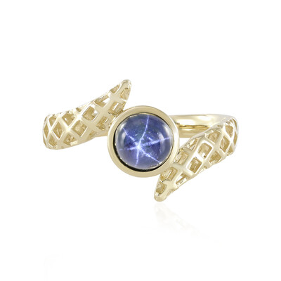 Anello in oro con Zaffiro Stellato Blu (Ornaments by de Melo)